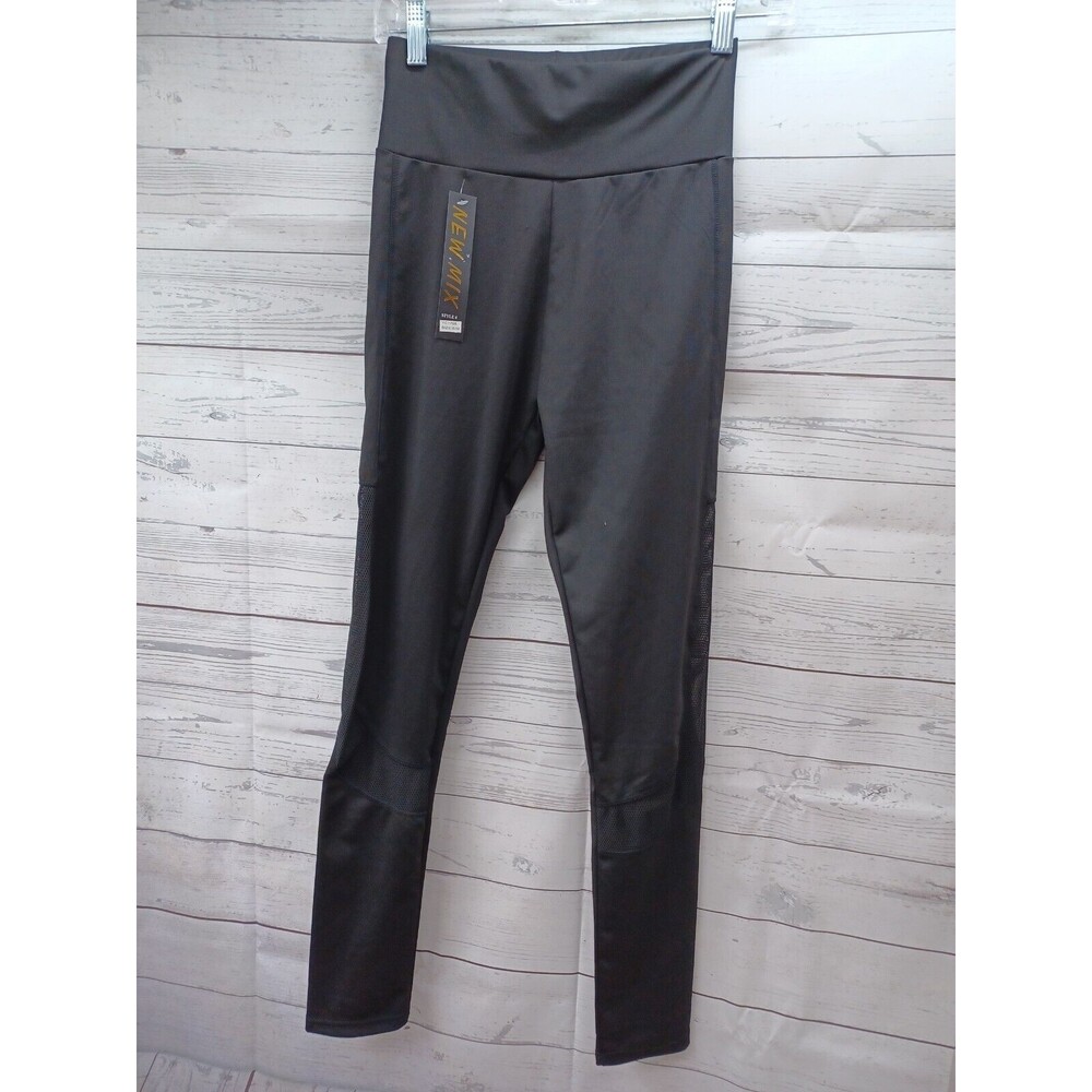 New Mix Leggings Black Mesh Sz S/M New with Tags